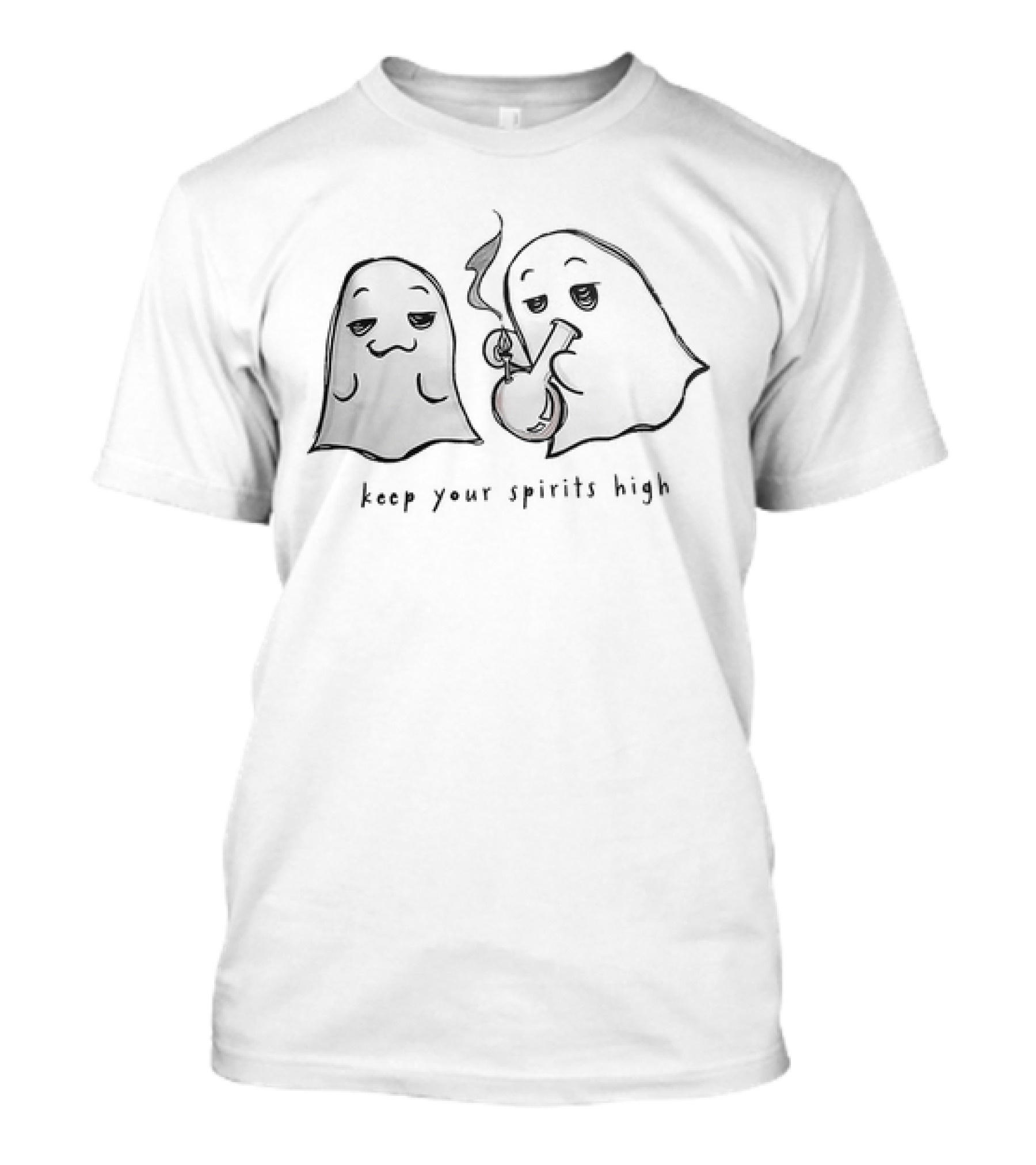 Keep Your Spirits High Ghosts Smoking T-Shirt