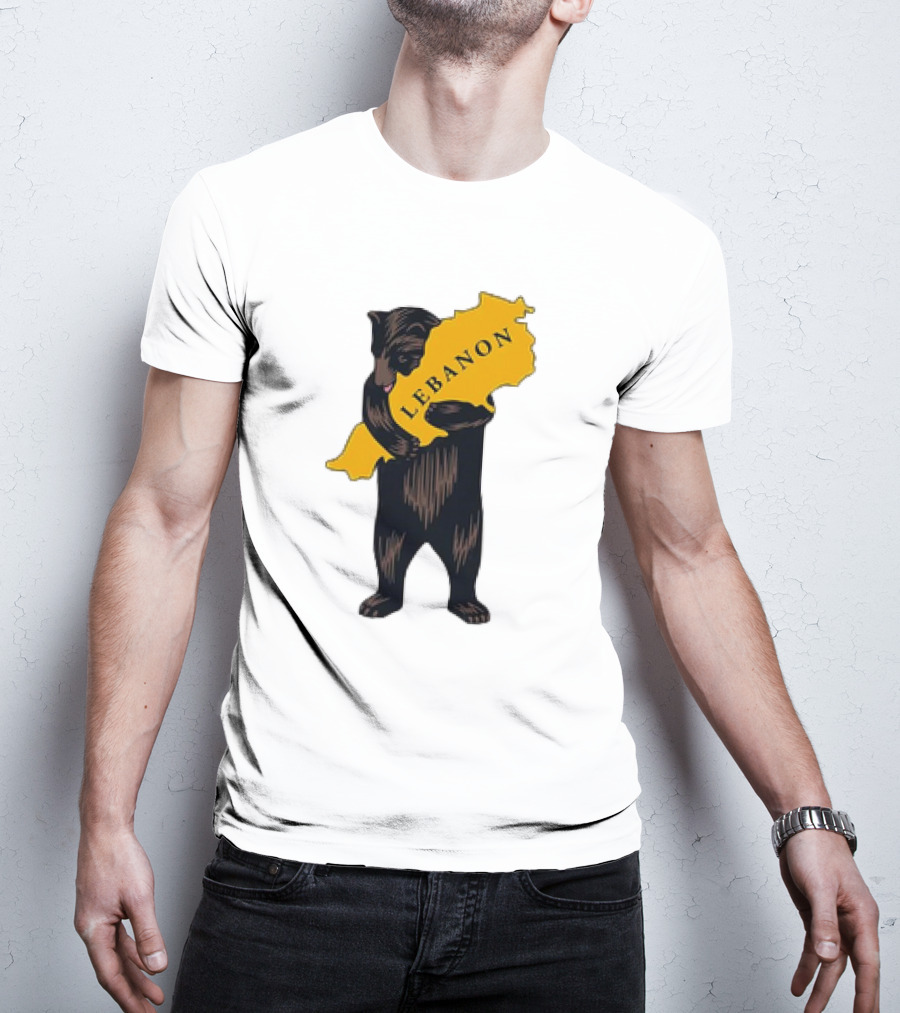 Bear Hugging Lebanon Map T-Shirt