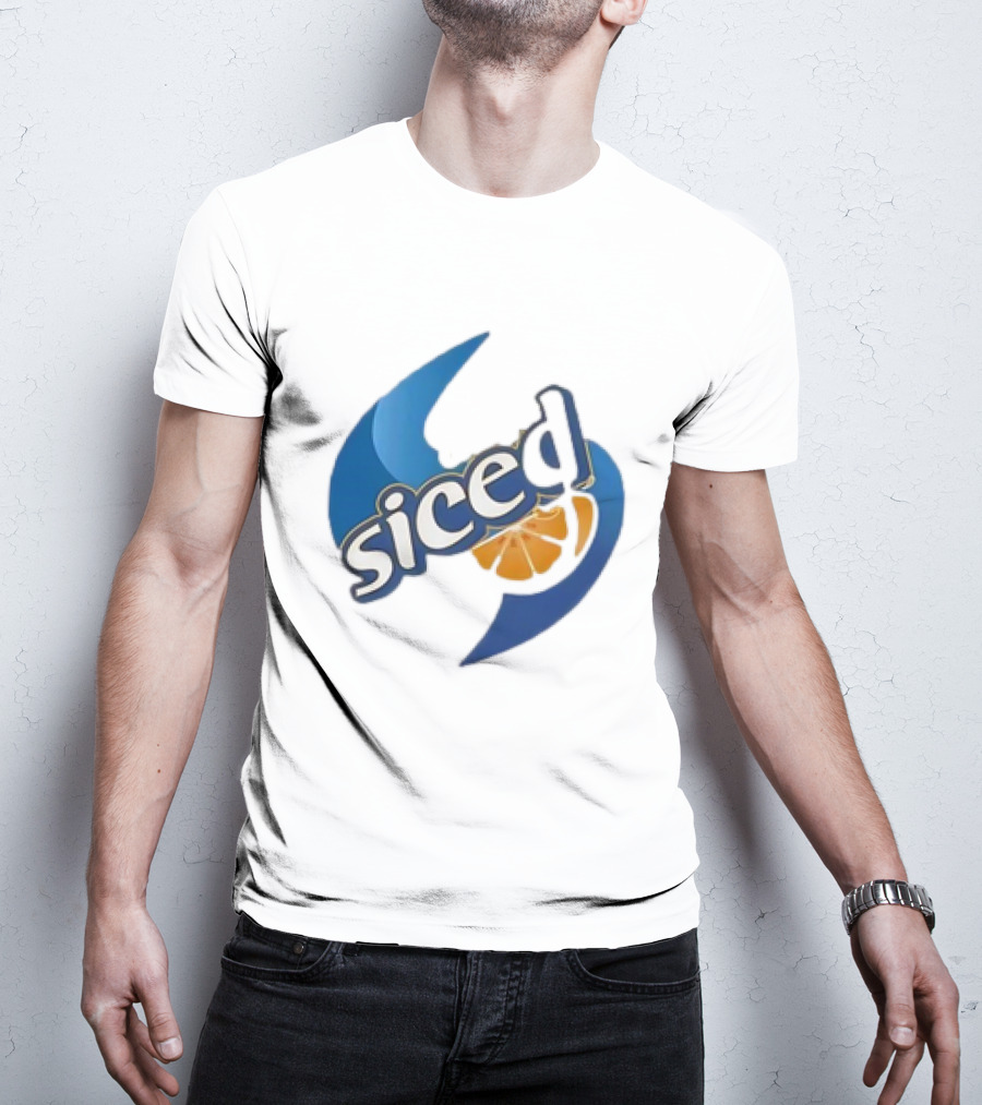 Orange Siced Hurricane Symbol Slice T-Shirt