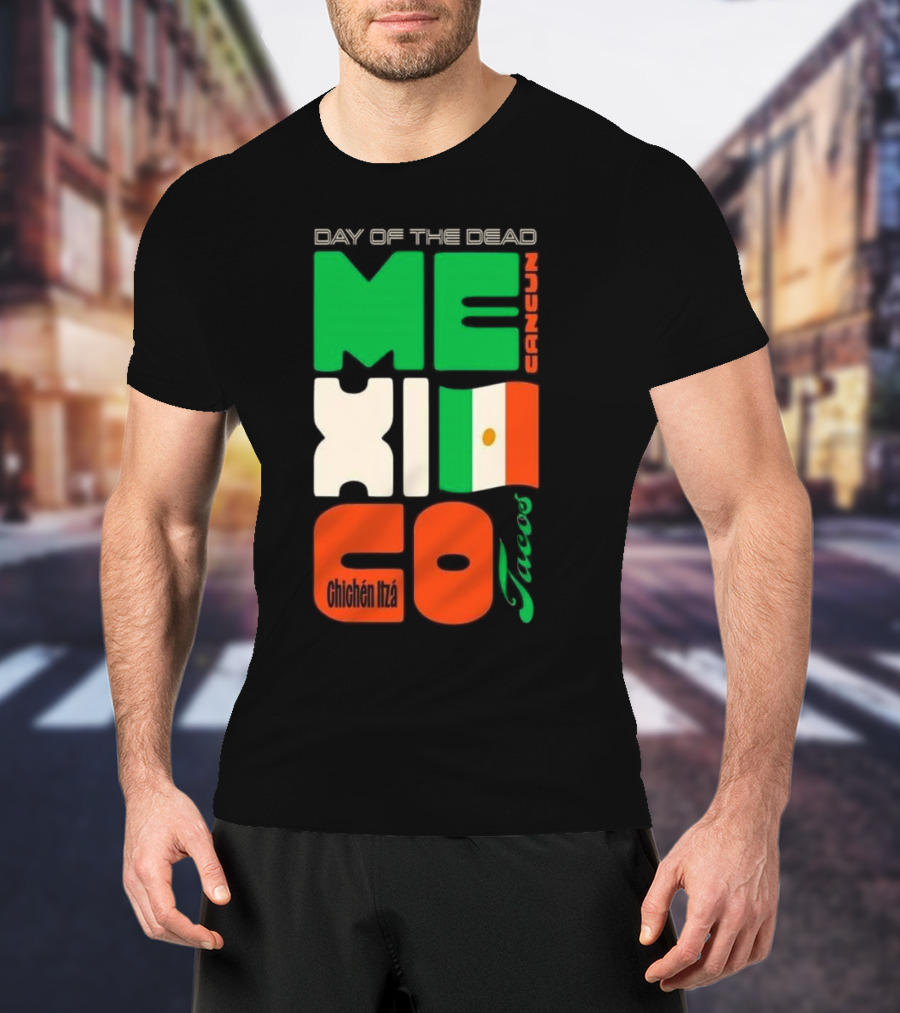 Day Of The Dead Mexico Cancun Tacos Chichén Itzá T-Shirt