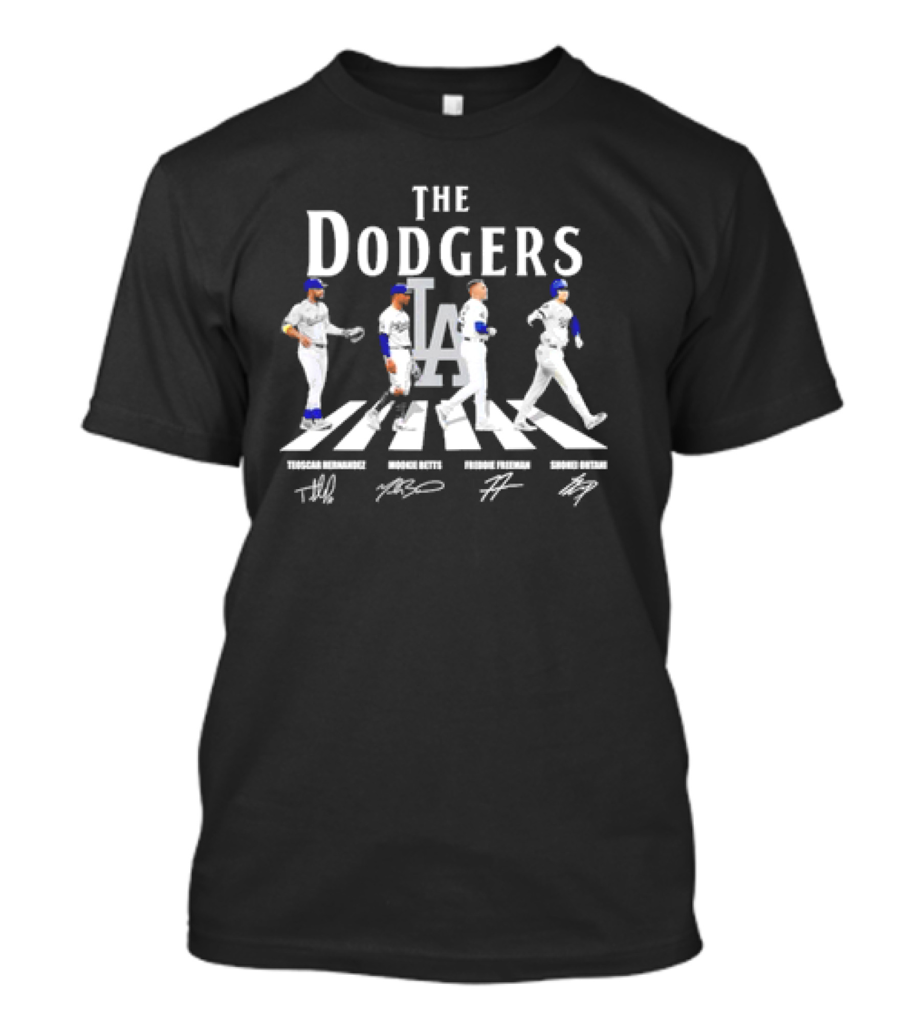 The Dodgers Abbey Road LA Teoscar Hernandez Mookie Betts Freddie Freeman Shohei Ohtani Signatures T-Shirt