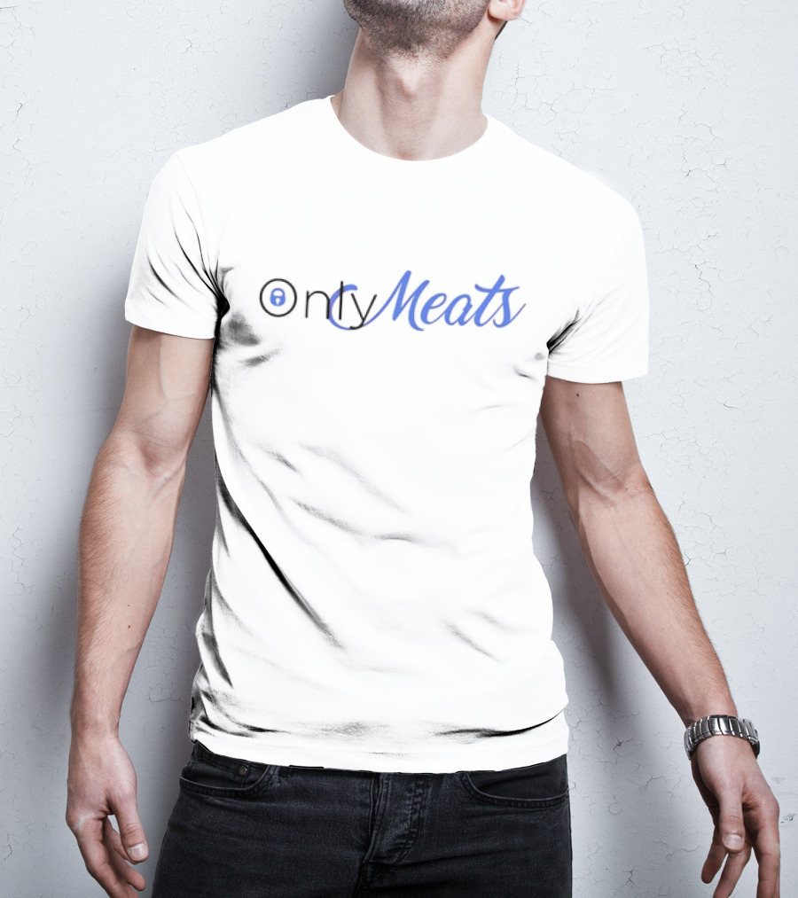 Only Meats Parody Logo With Lock T-Shirt