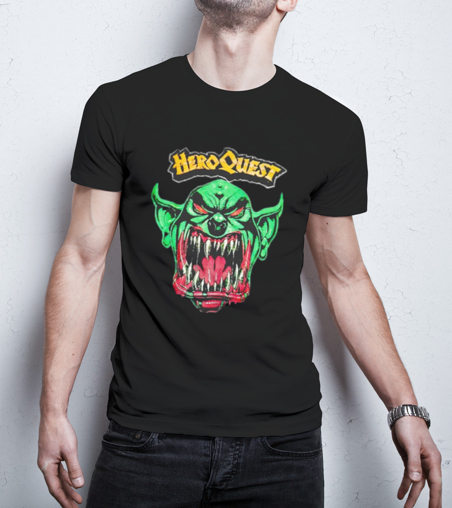HeroQuest Green Goblin Fierce Snarling Face T-Shirt