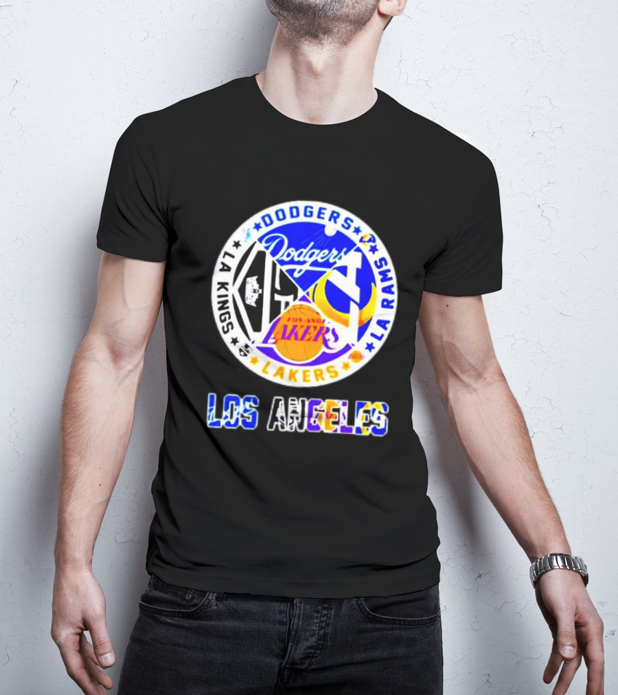 Dodgers Rams Lakers Kings Los Angeles City Sports T-Shirt