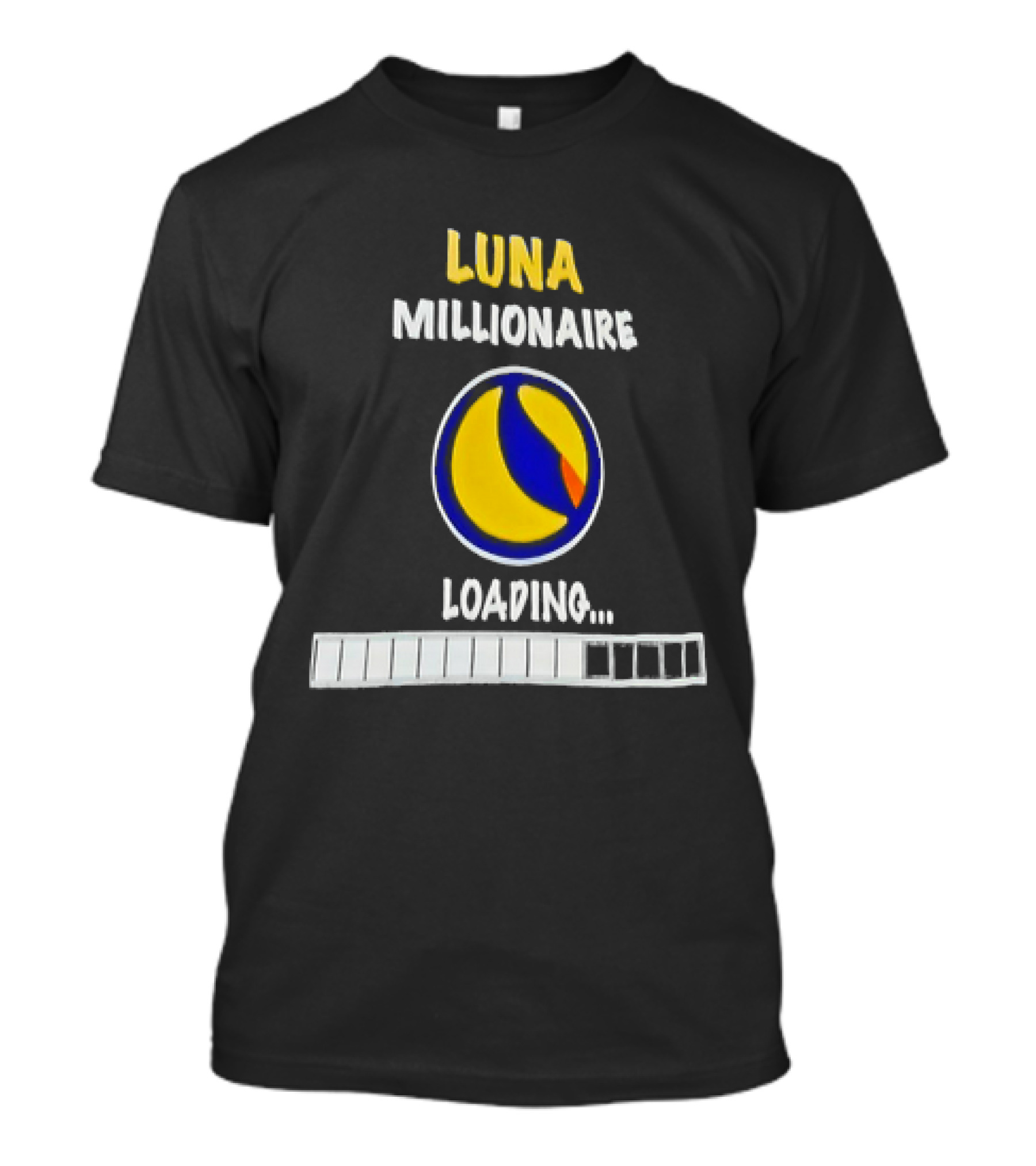 Luna Millionaire Loading Cryptocurrency Symbol Progress Bar T-Shirt