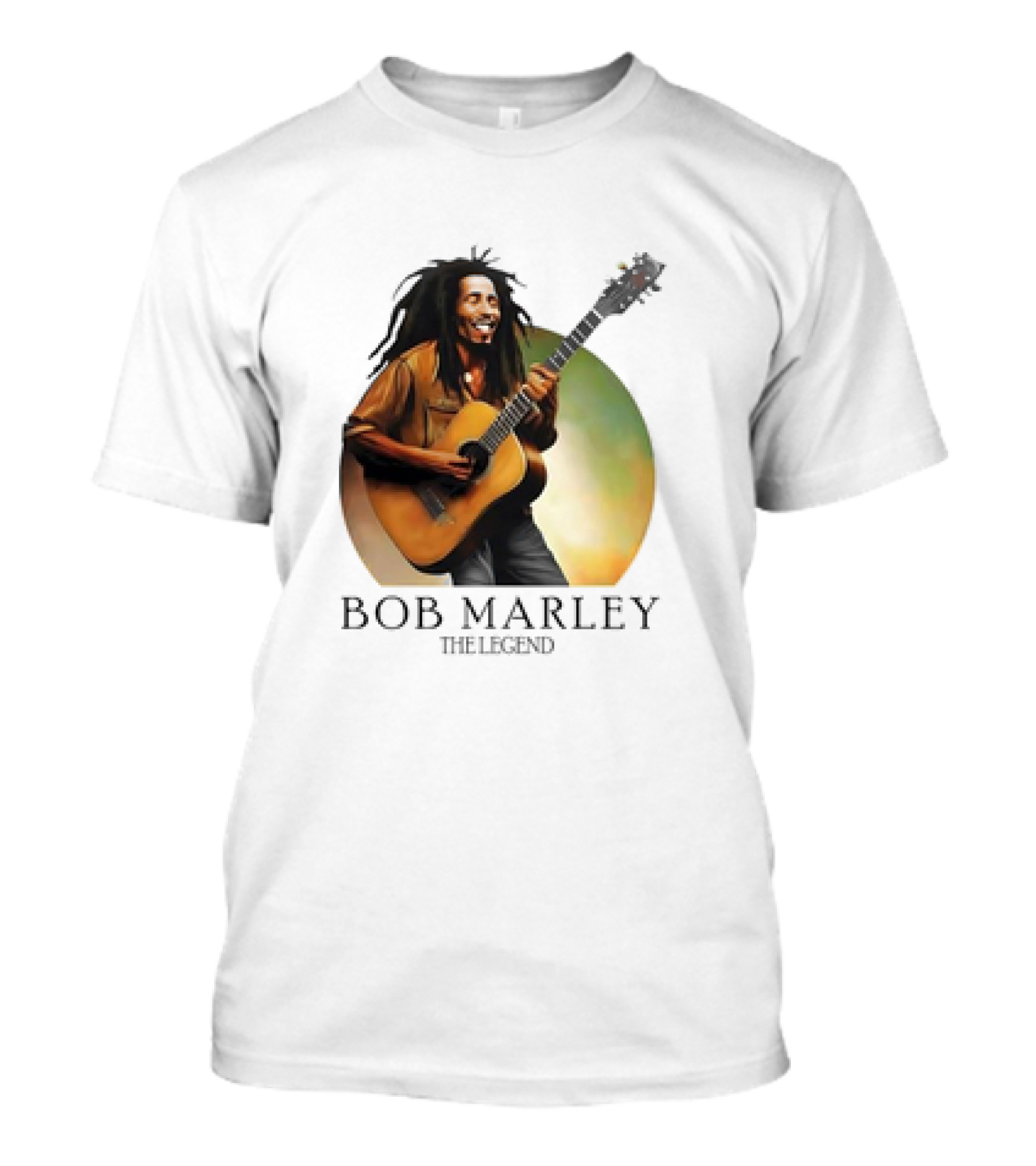 Bob Marley The Legend Iconic Guitar T-Shirt