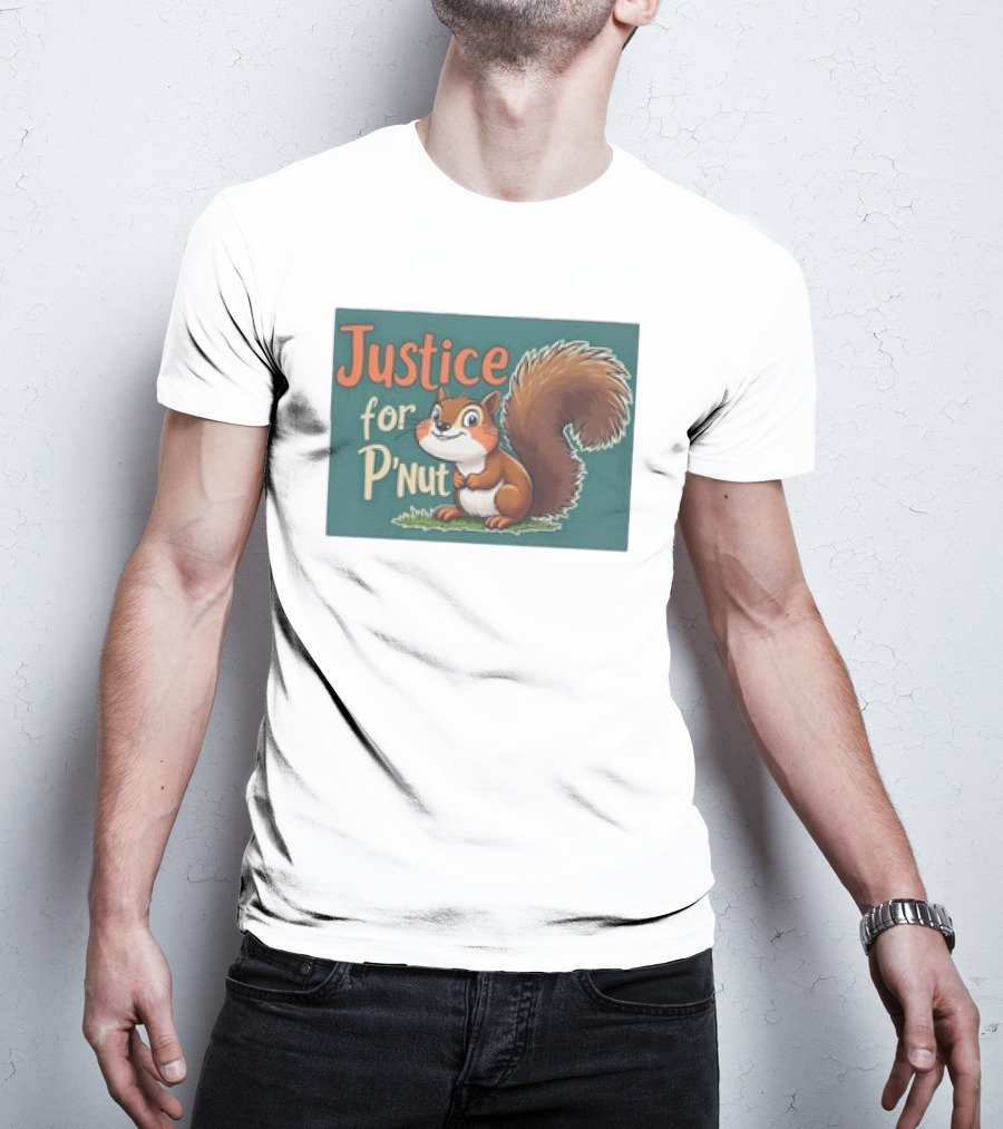Justice For P'Nut Cartoon Squirrel Advocacy T-Shirt