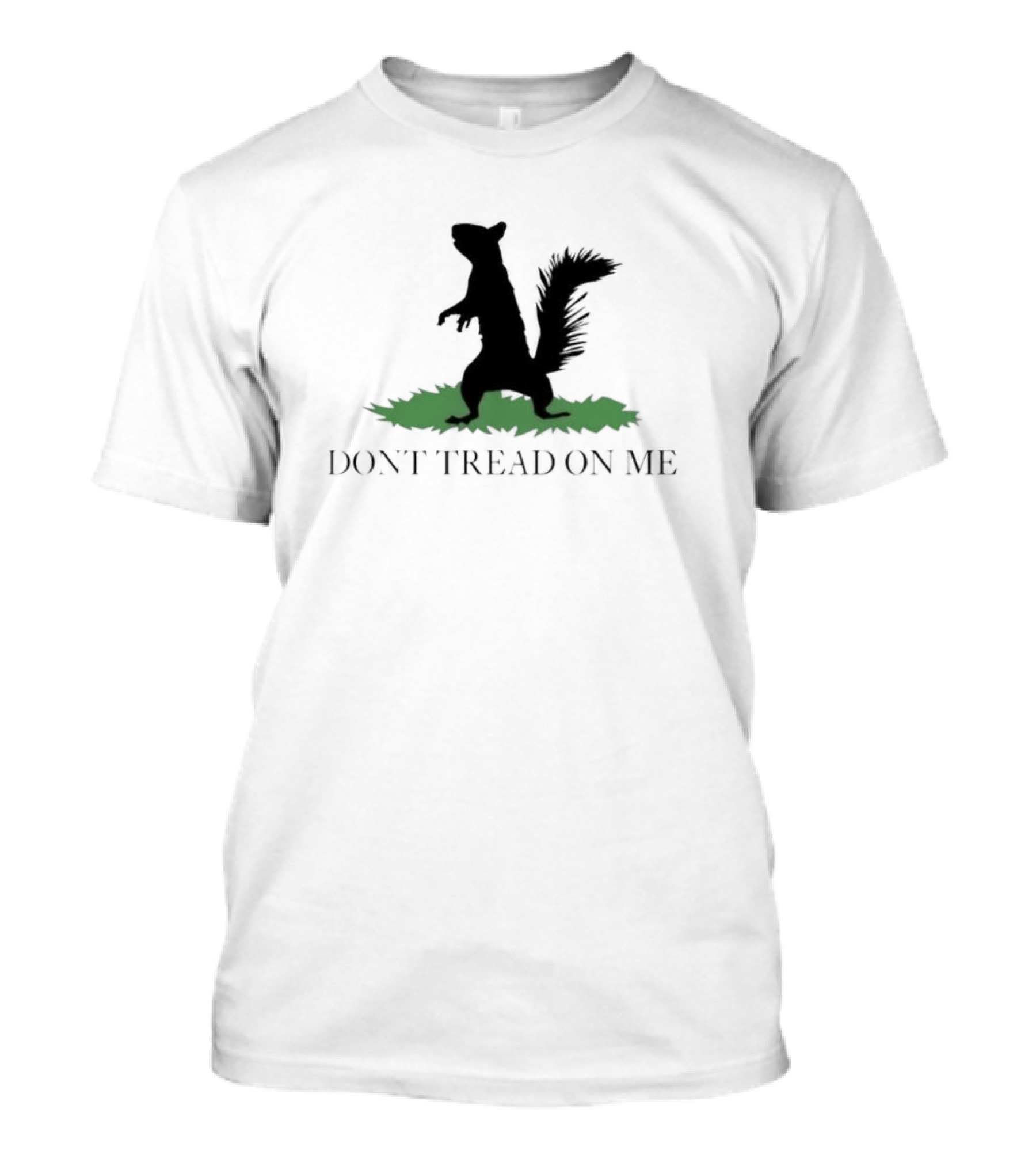 Peanut The Squirrel Don't Tread On Me Silhouette On Grass T-Shirt