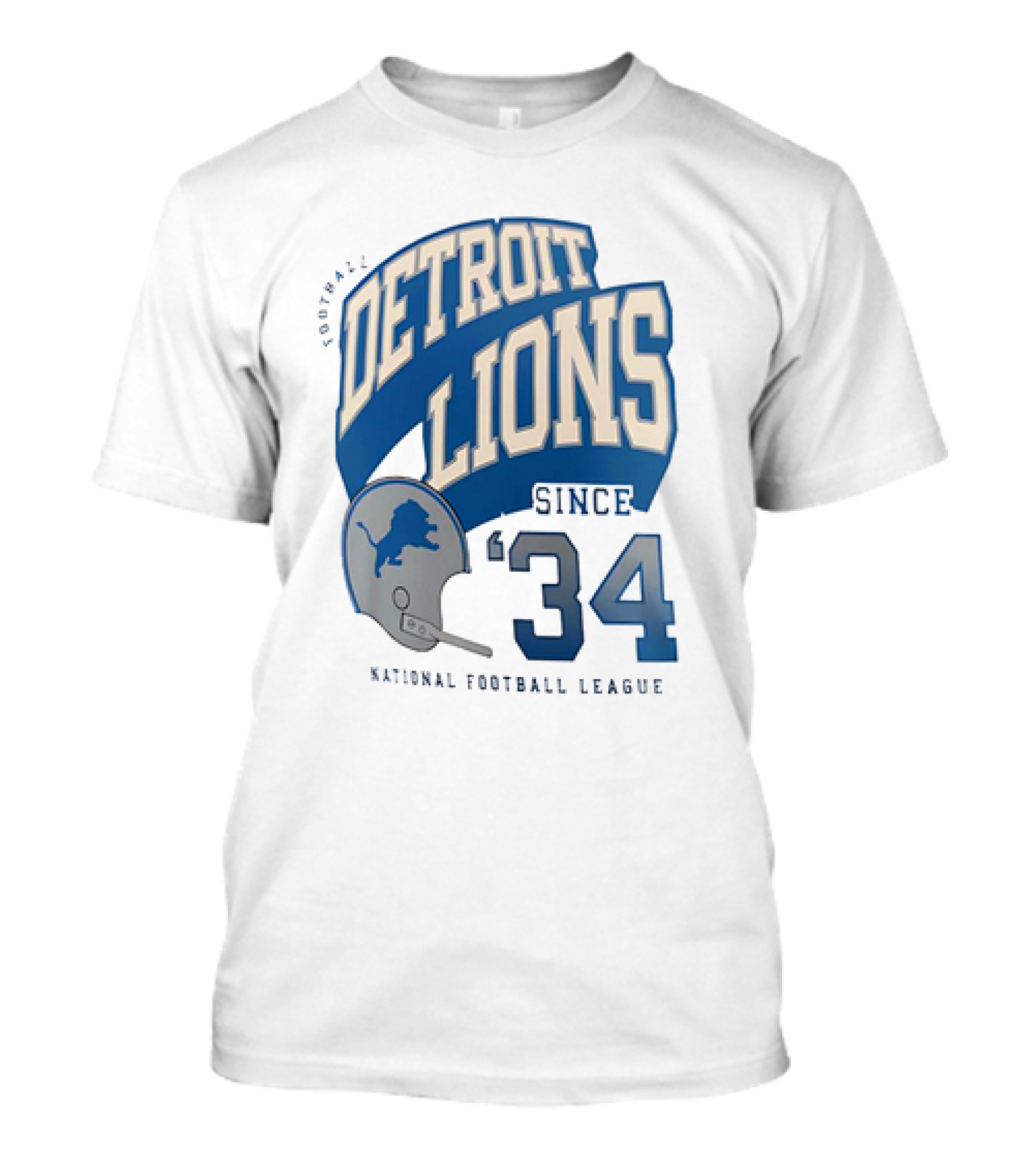 Detroit Lions Football NFL National Football League Since 34 T-Shirt