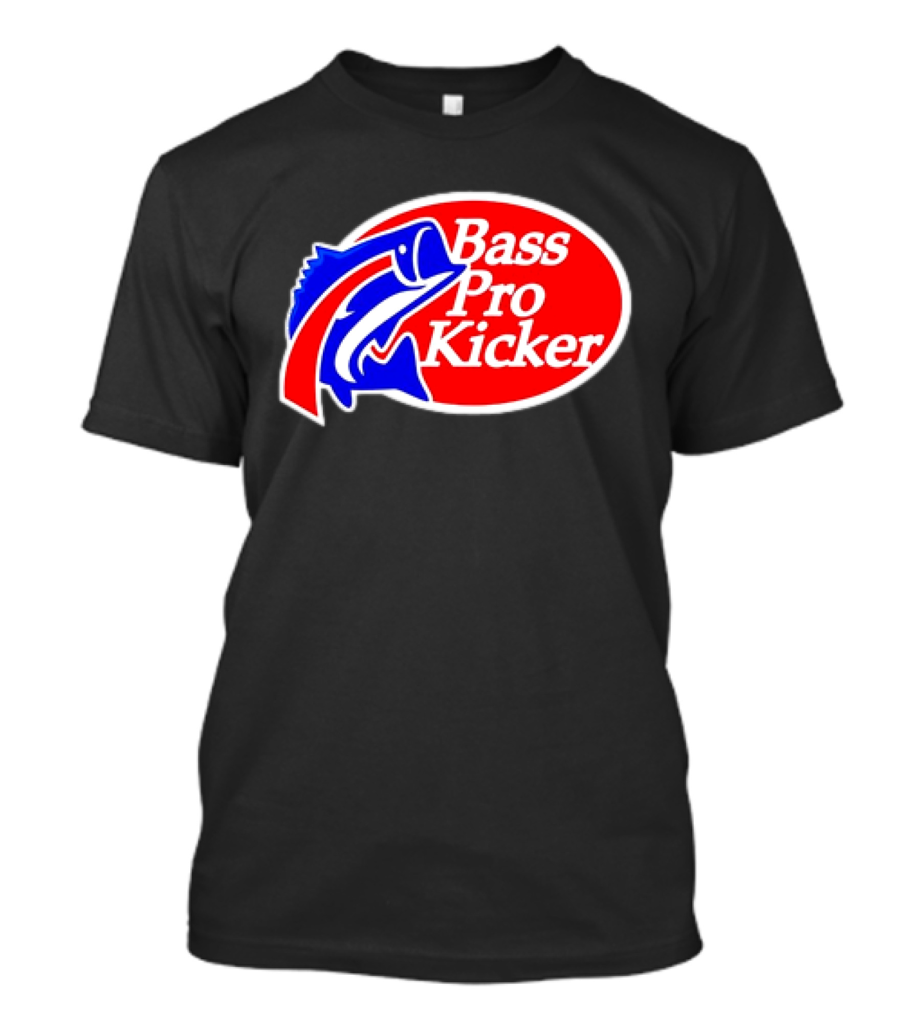 Bass Pro Kicker Red Blue Fish T-Shirt