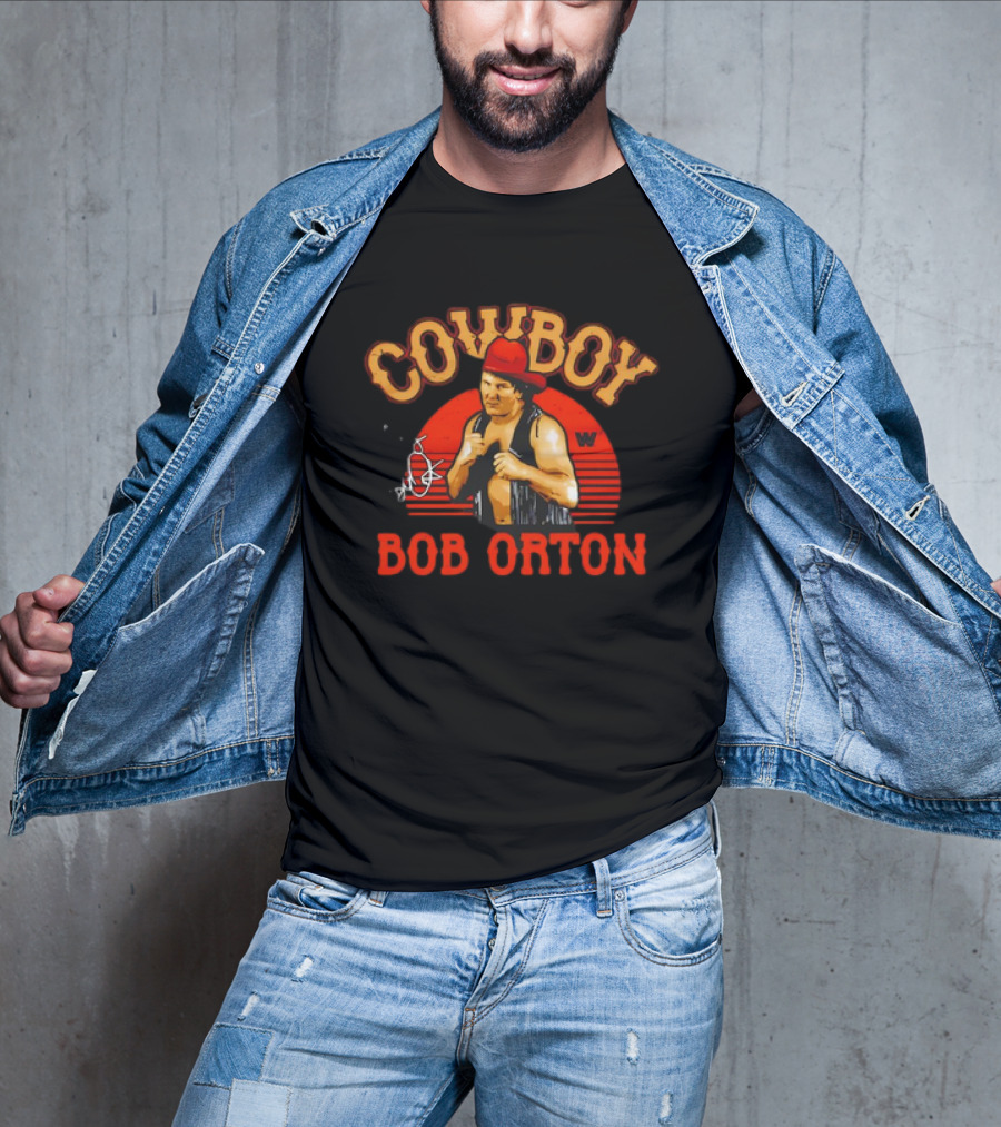 Cowboy Bob Orton Jr Retro Signature Wrestling Legend T-Shirt