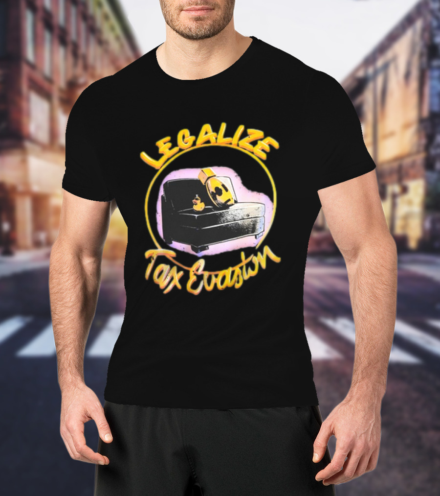 LEGALIZE TAX EVASION Rubber Duck On Couch T-Shirt
