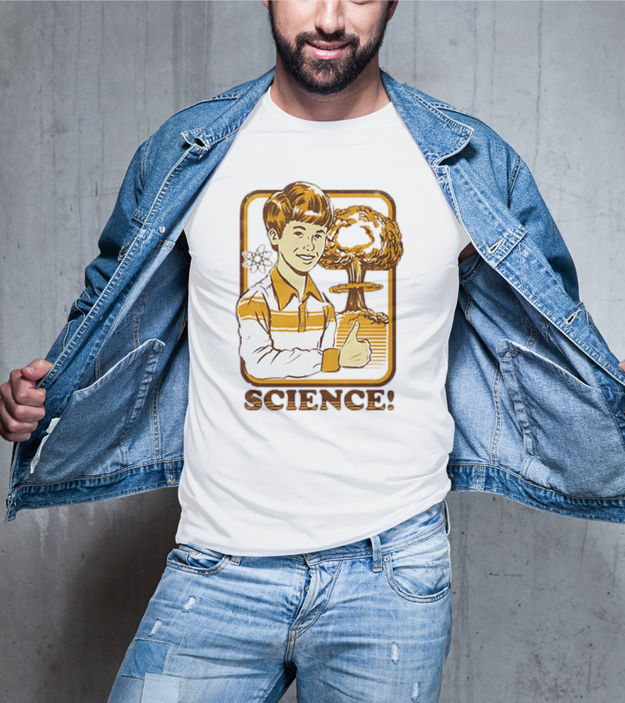 Atomic Bomb Science Boy With Mushroom Cloud T-Shirt