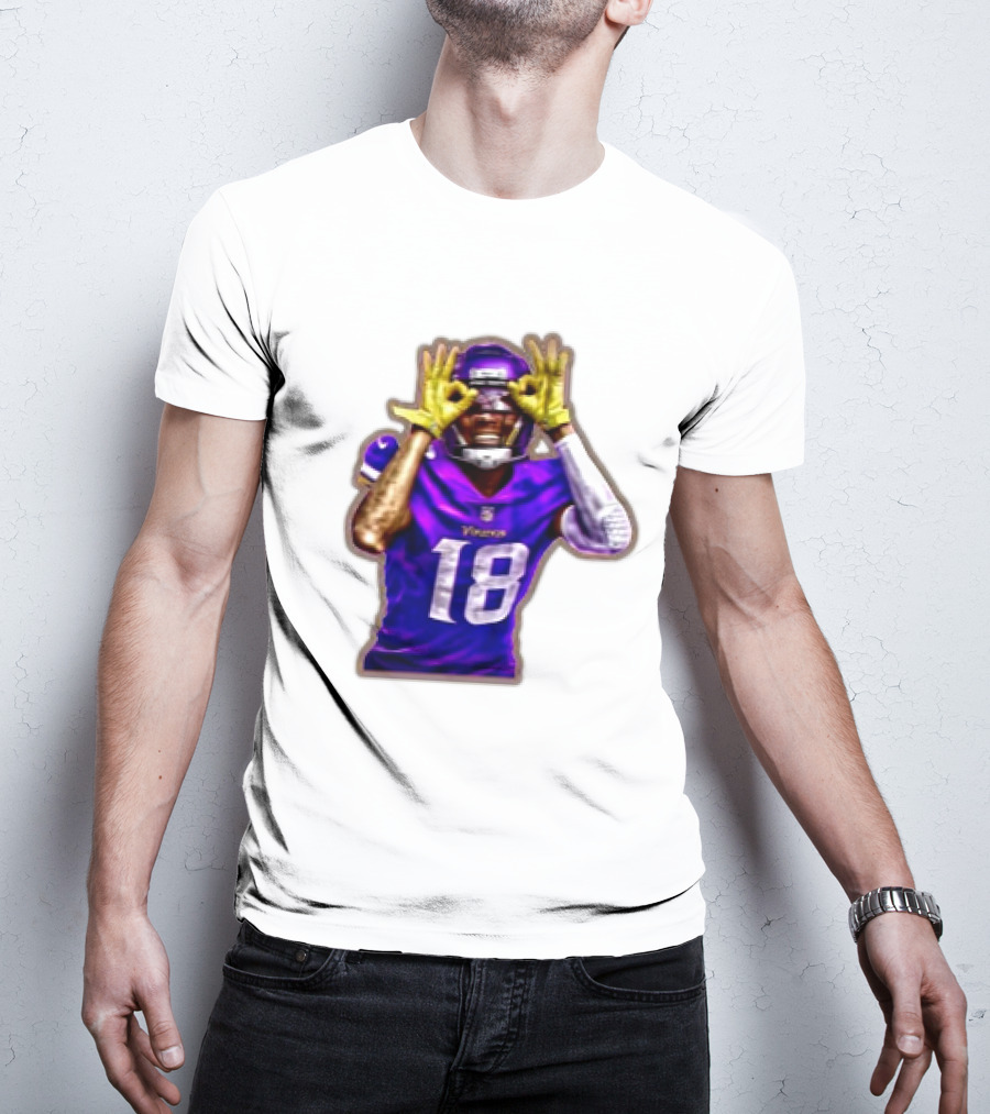 Football Minnesota Vikings Justin Jefferson Trippy Now U See Me T-Shirt