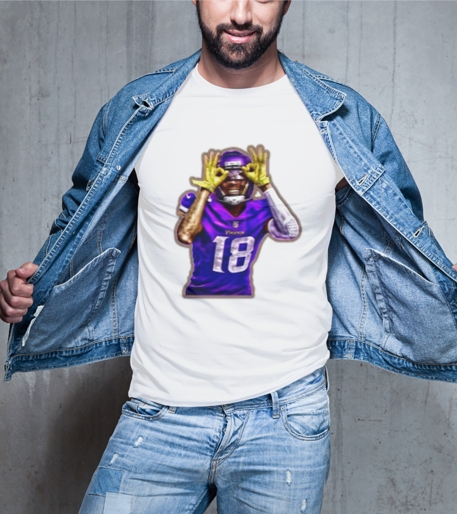 Football Minnesota Vikings Justin Jefferson Trippy Now U See Me T-Shirt