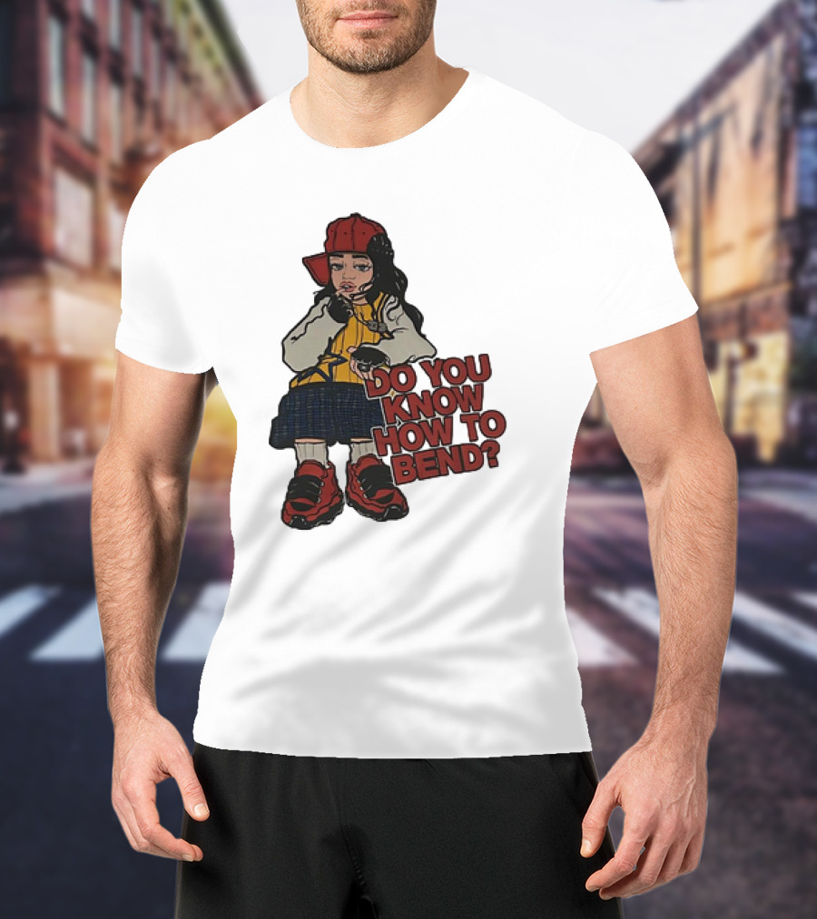 Do You Know How To Bend? Girl With Red Cap And Sneakers T-Shirt