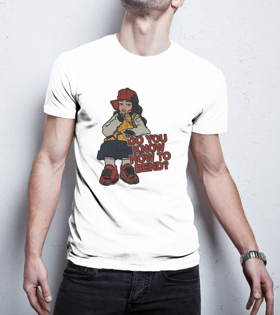 Do You Know How To Bend? Girl With Red Cap And Sneakers T-Shirt