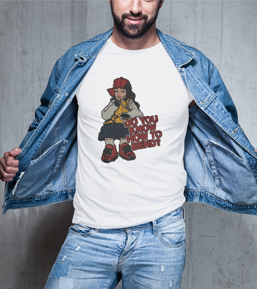 Do You Know How To Bend? Girl With Red Cap And Sneakers T-Shirt