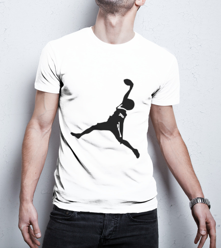 GW Catch Jump Silhouette Football Player T-Shirt