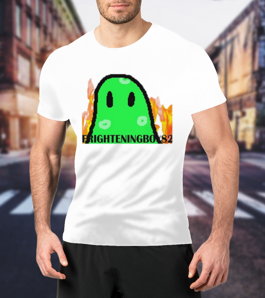 FRIGHTENINGBOY82 Slime With Fire Background T-Shirt