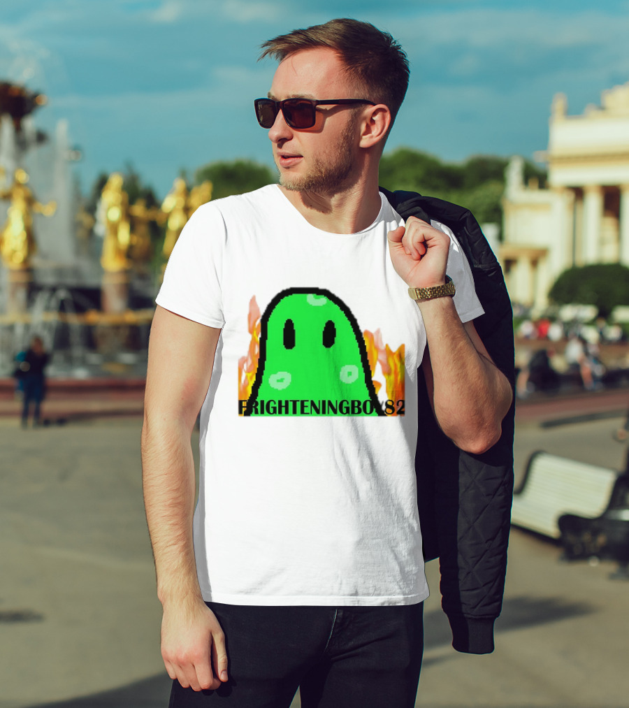 FRIGHTENINGBOY82 Slime With Fire Background T-Shirt