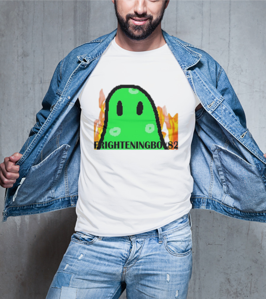 FRIGHTENINGBOY82 Slime With Fire Background T-Shirt