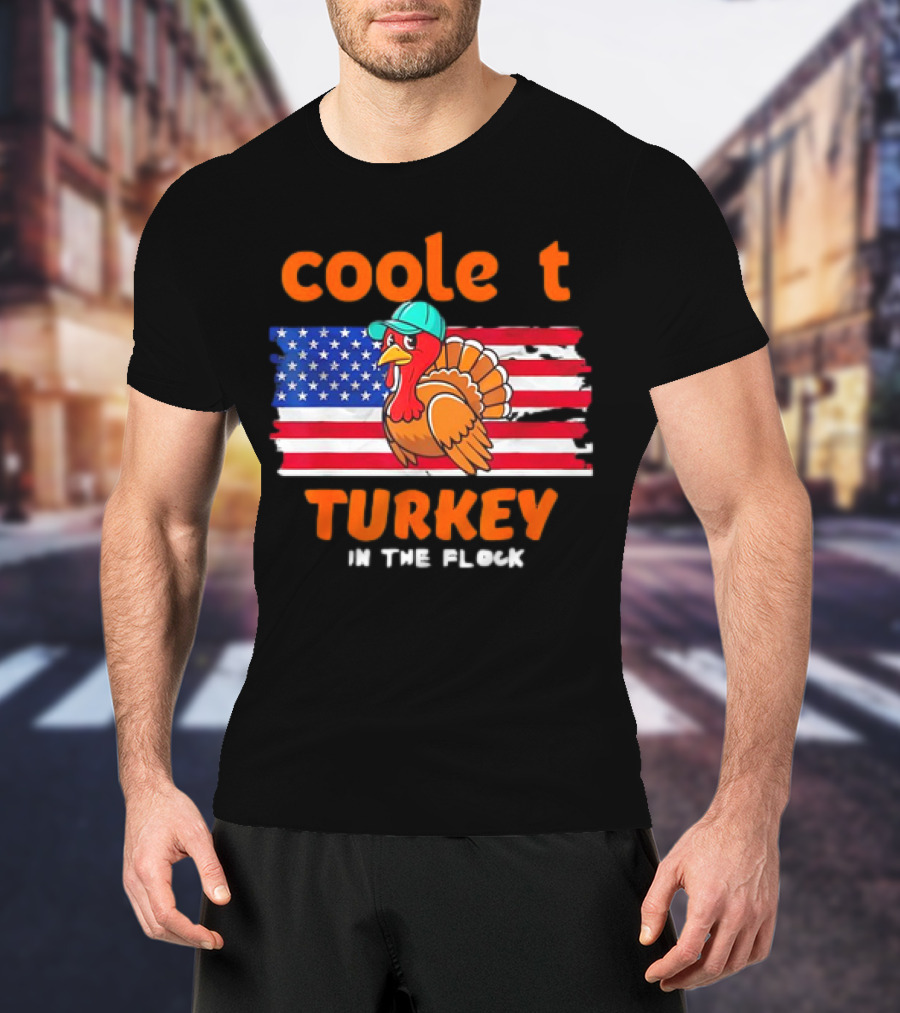 Cool Turkey USA Flag In The Flock T-Shirt