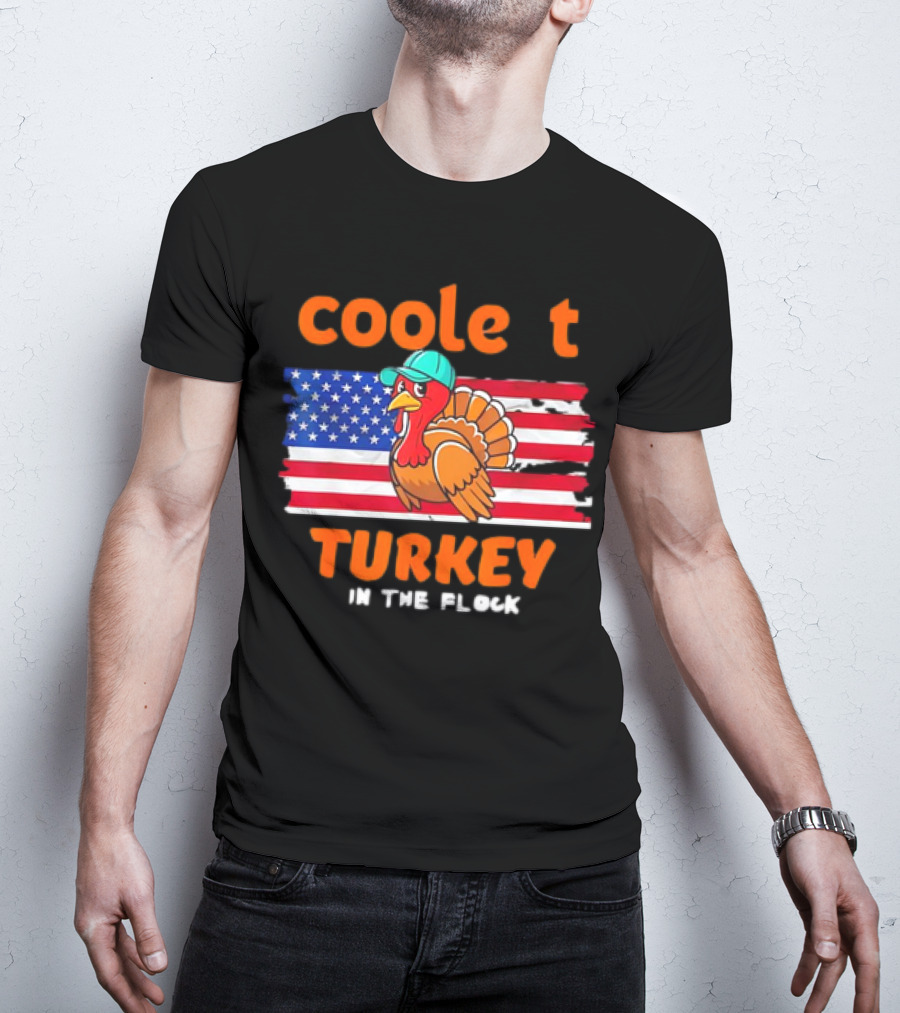 Cool Turkey USA Flag In The Flock T-Shirt