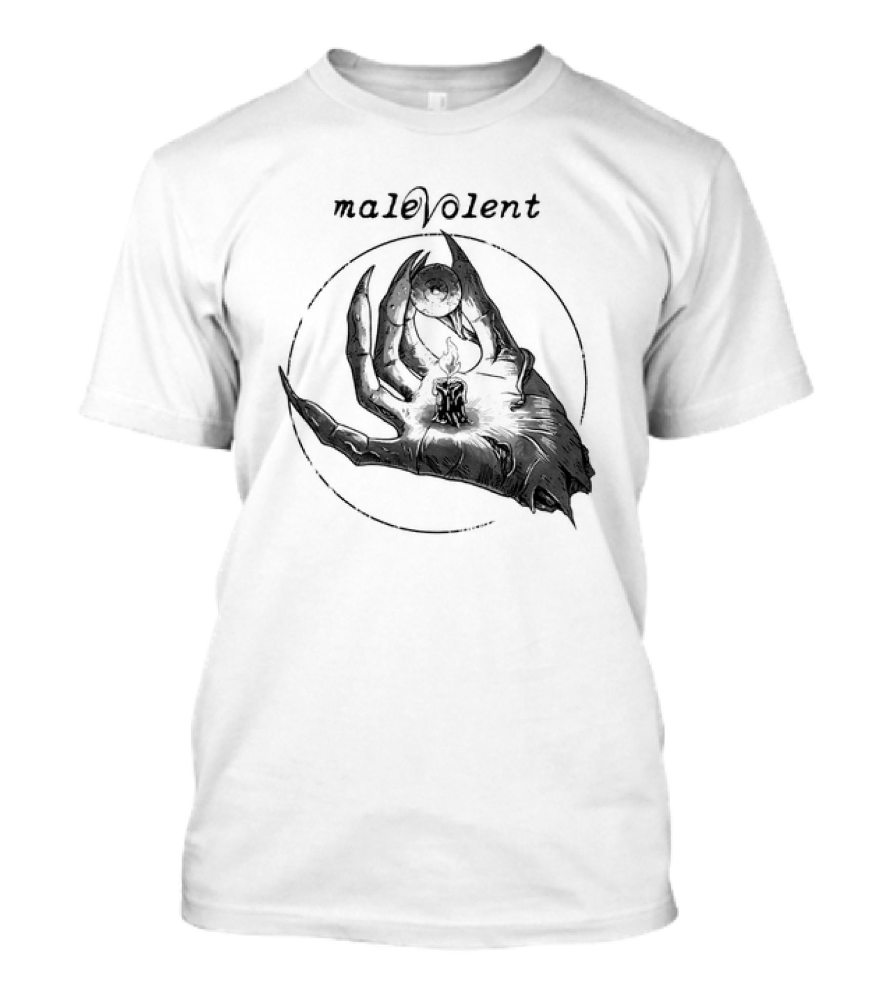 Malevolent Hand With Candle And Eye In Circle T-Shirt
