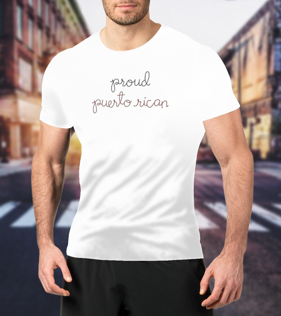 Lingua Franca Proud Puerto Rican Text T-Shirt