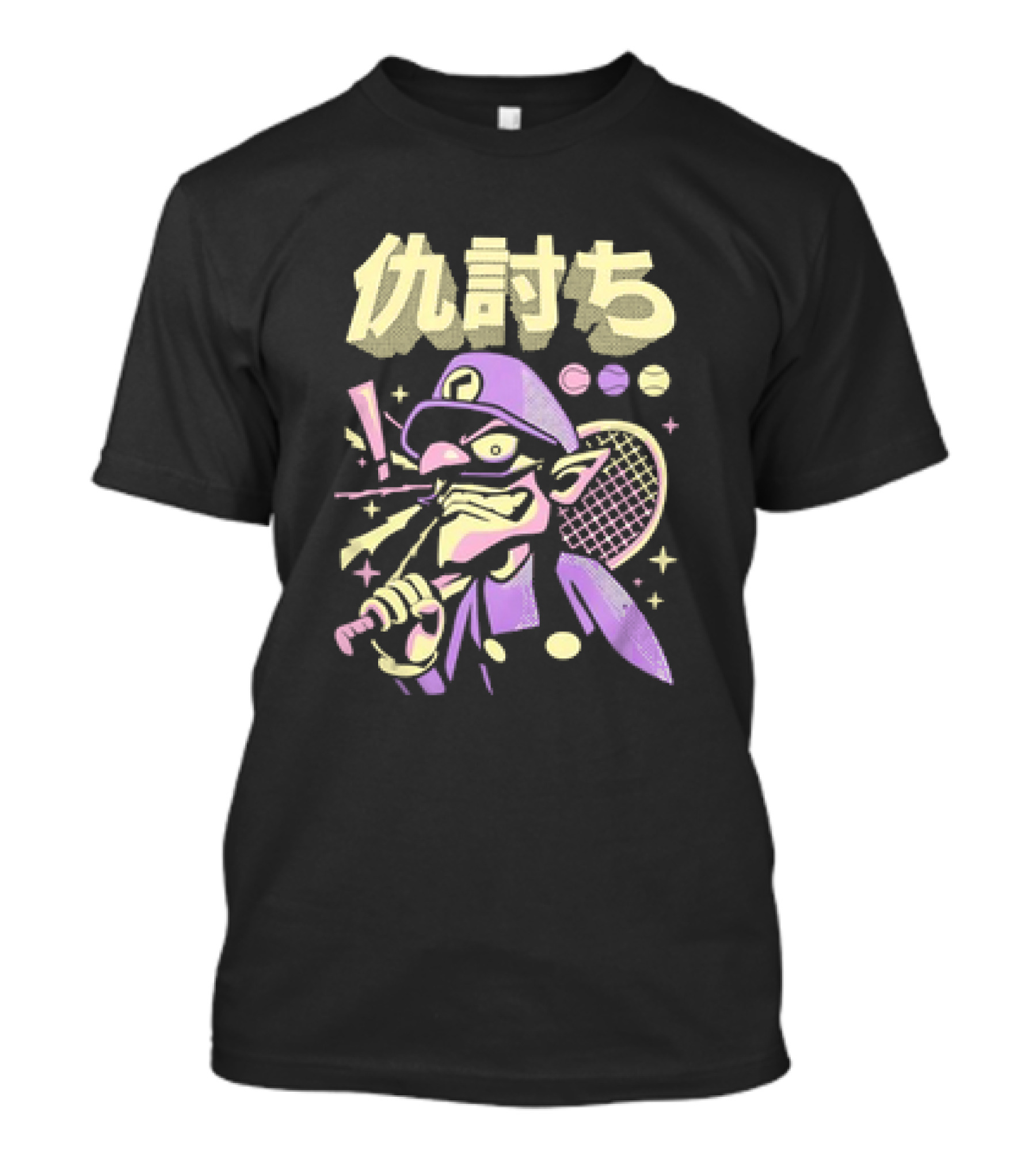 Waluigi Vengeance Tennis Anime Kanji T-Shirt