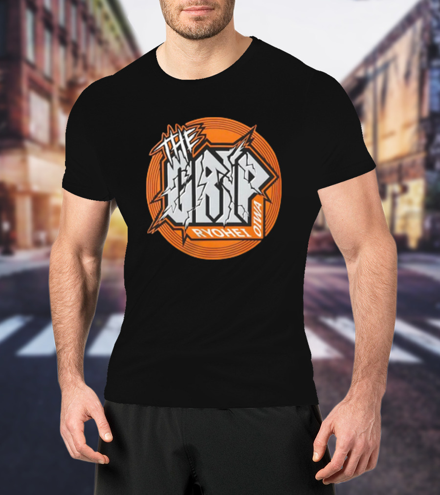 The Grip Ryohei Oiwa Iconic Text With Orange Circle T-Shirt