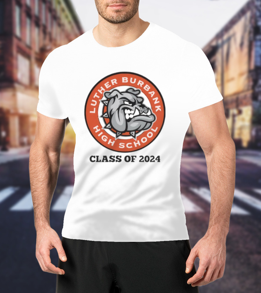Luther Burbank High School Bulldog Emblem Class Of T-Shirt