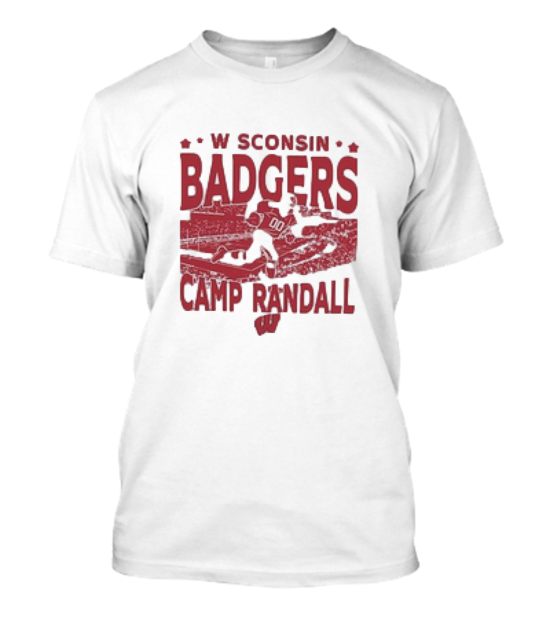 Wisconsin Badgers Camp Randall Stadium Vintage Style Football T-Shirt