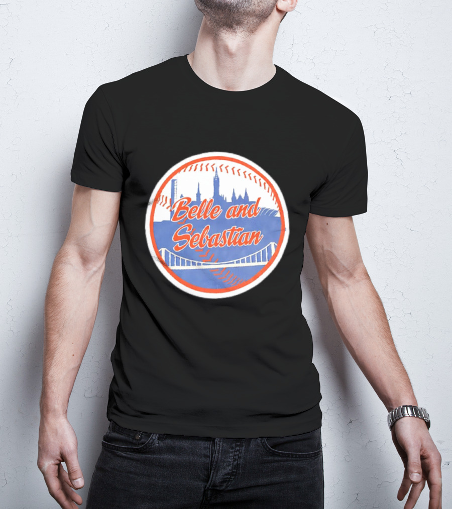 Belle And Sebastian New York Mets Skyline Baseball Bridge T-Shirt
