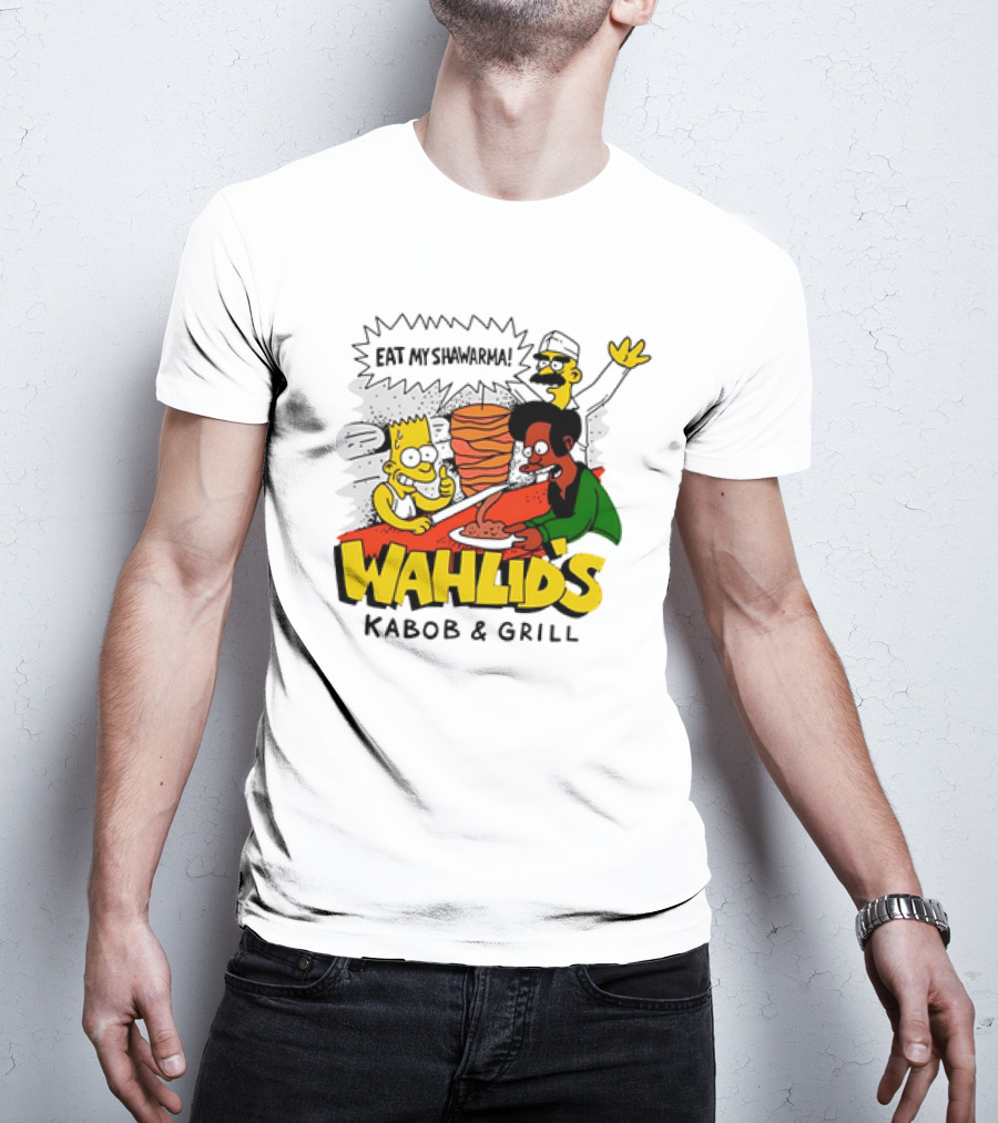 The Simpsons Wahlid's Eat My Shawarma Kabob And Grill T-Shirt