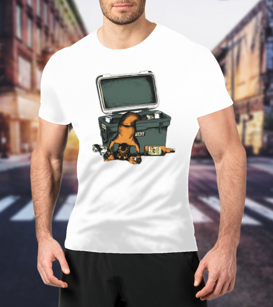 Whiskey Doxxie YETI Cooler Adventure T-Shirt