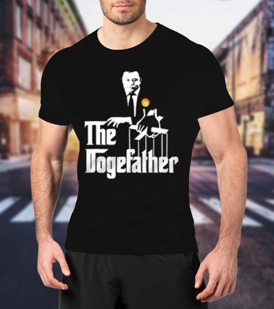 The Dogefather Elon Musk With Puppet And Doge Coin T-Shirt