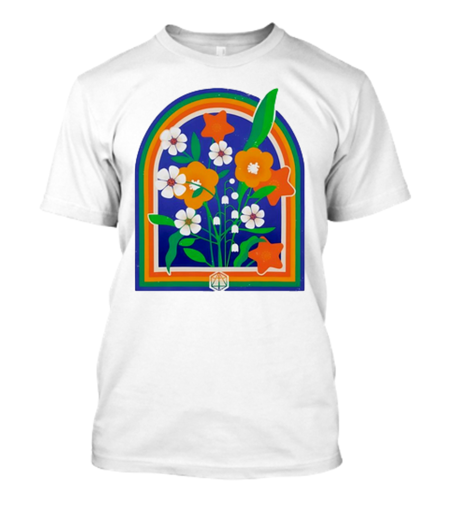 Critical Role Hope Blooms Floral Design Rainbow Border Blossoms T-Shirt