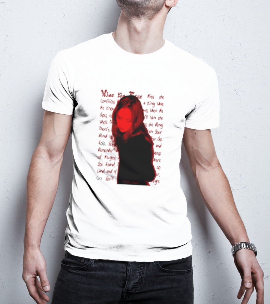 Fiona Apple When The Pawn Full Excerpt Bold Text Red T-Shirt
