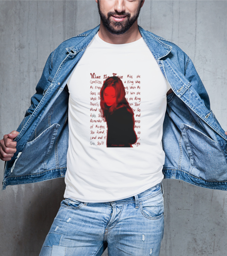 Fiona Apple When The Pawn Full Excerpt Bold Text Red T-Shirt