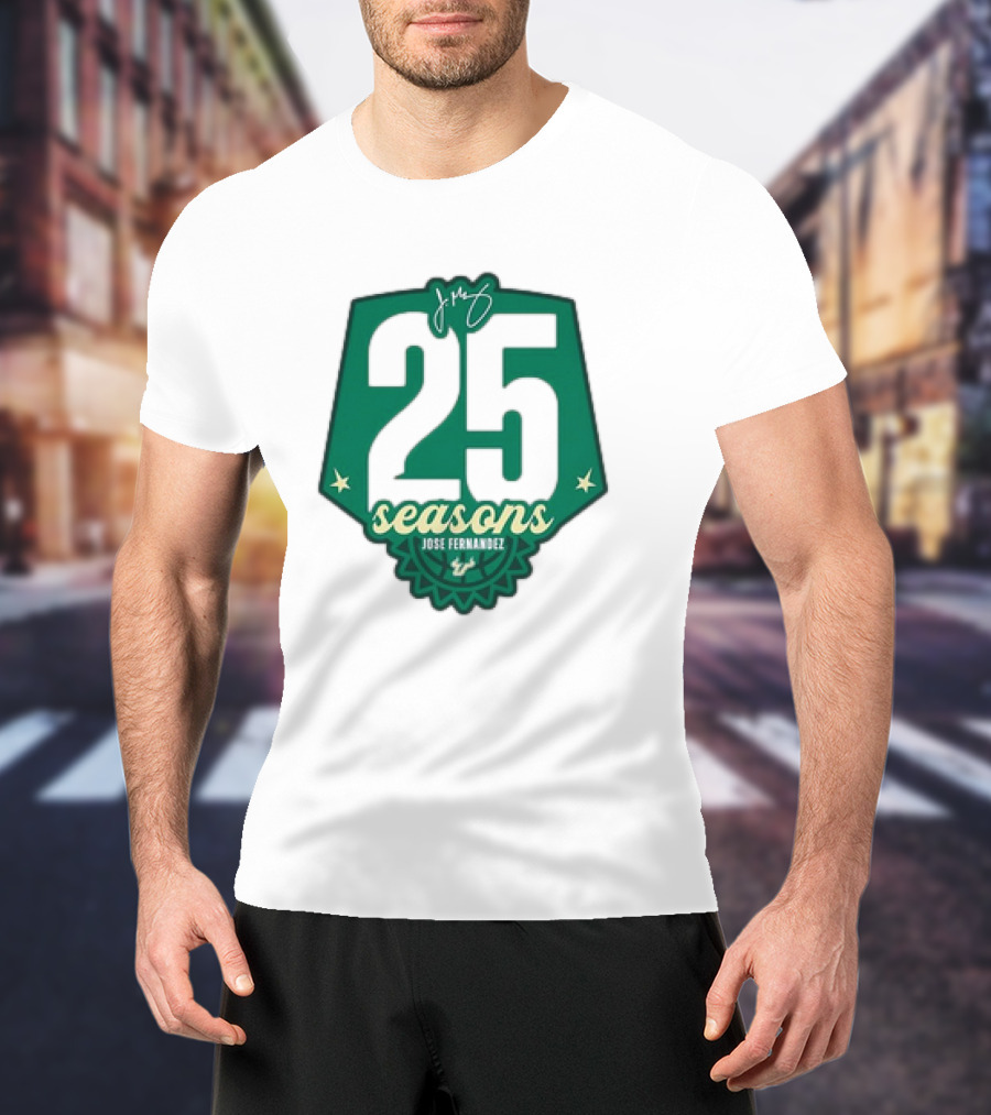 USF Women's Basketball 25 Seasons Jose Fernandez T-Shirt