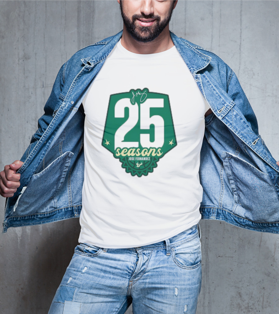 USF Women's Basketball 25 Seasons Jose Fernandez T-Shirt