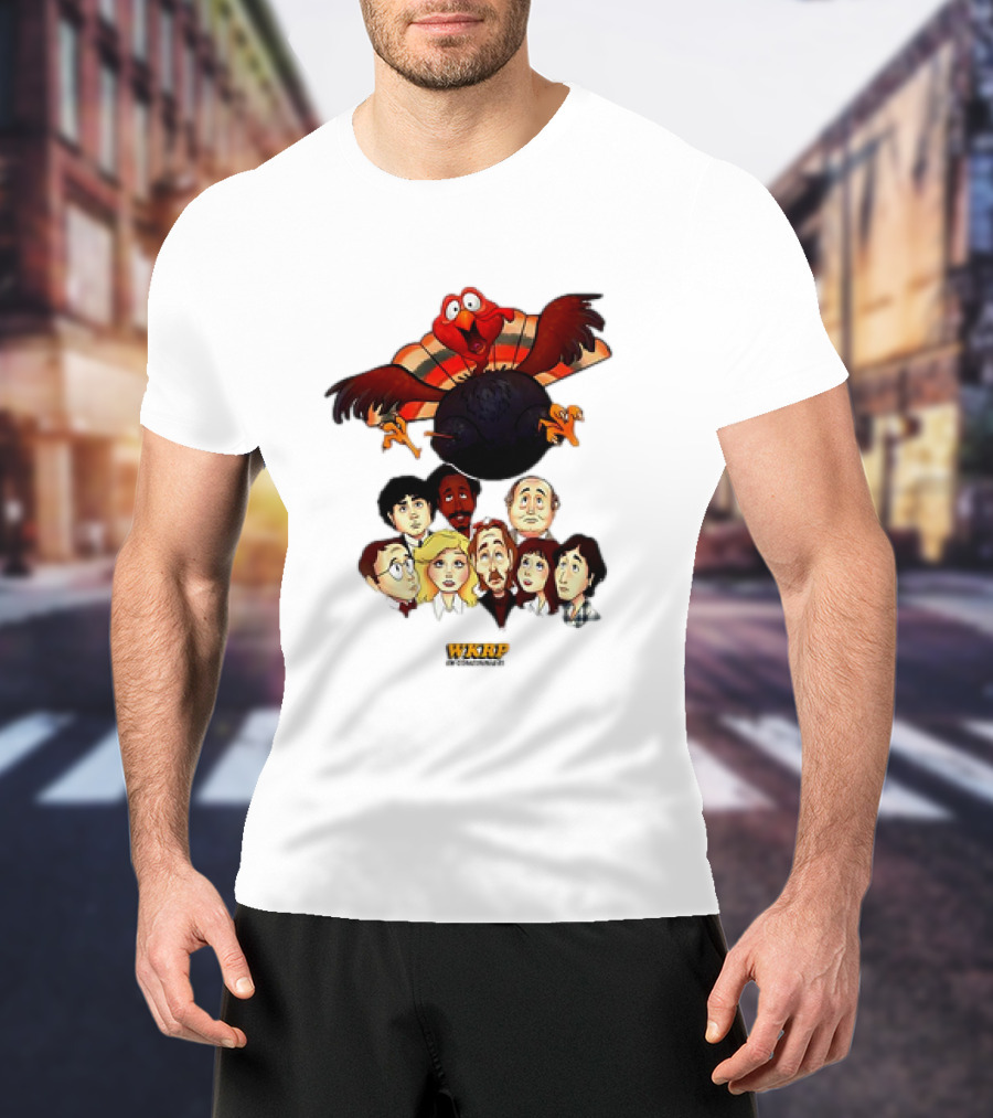 WKRP In Cincinnati Turkey Drop Cartoon Characters T-Shirt
