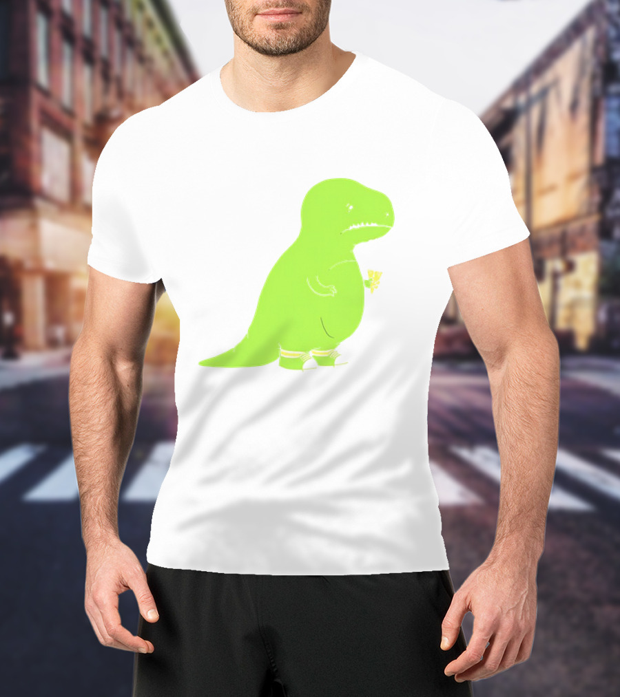 T-rex Struggles With An Ice Cream Cone Darn Silly Dinosaur Problem T-Shirt