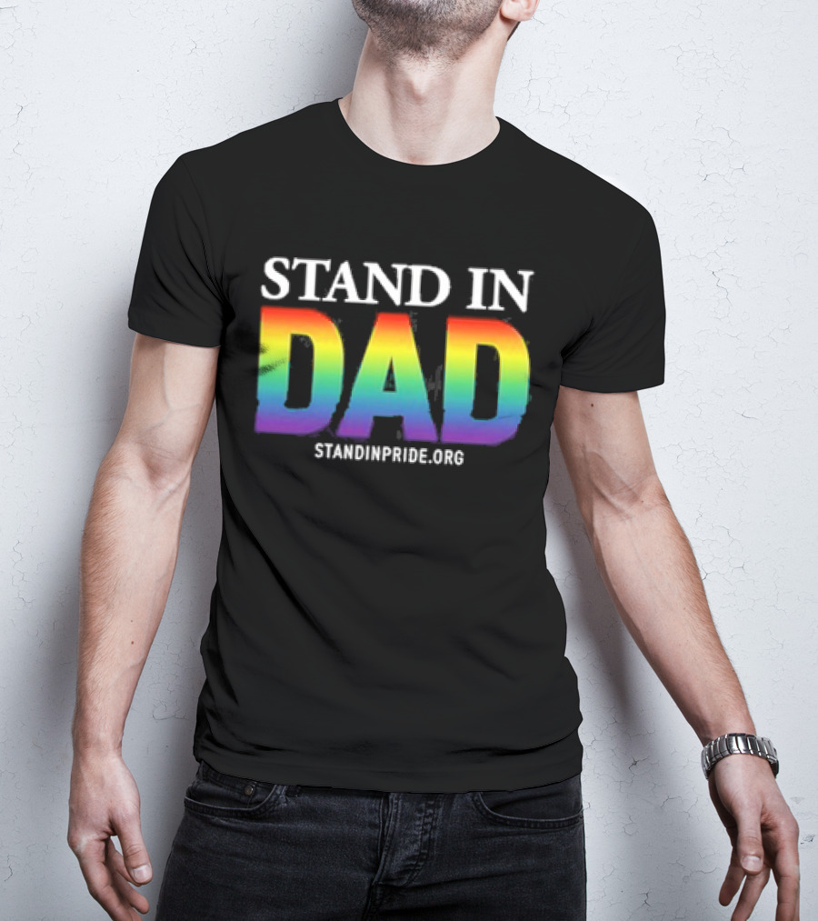 Stand In Dad Pride Rainbow Christmas Ornament Custom Name T-Shirt