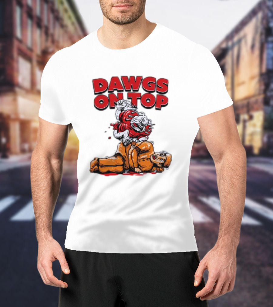 Georgia Bulldogs Dawgs On Top Victoriously Over Tennessee T-Shirt