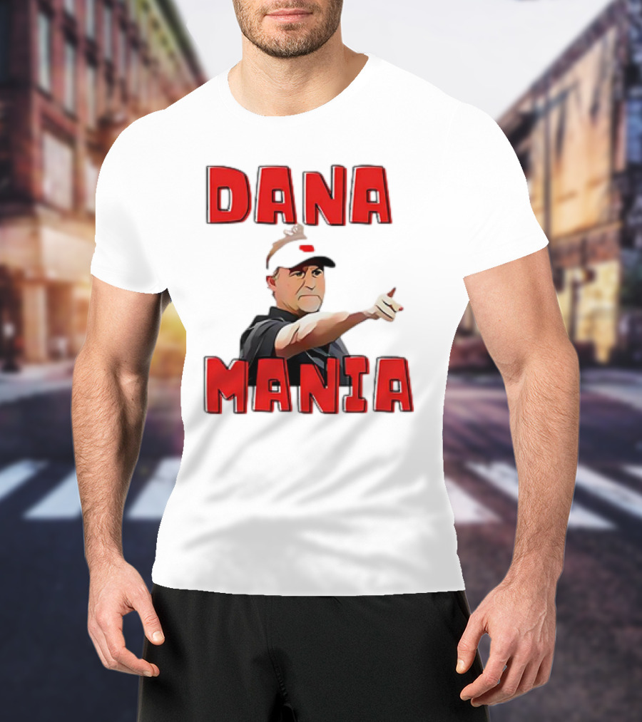 Dana Mania Nebraska Cornhusker Enthusiasm Pointing T-Shirt