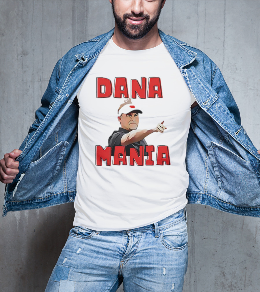 Dana Mania Nebraska Cornhusker Enthusiasm Pointing T-Shirt