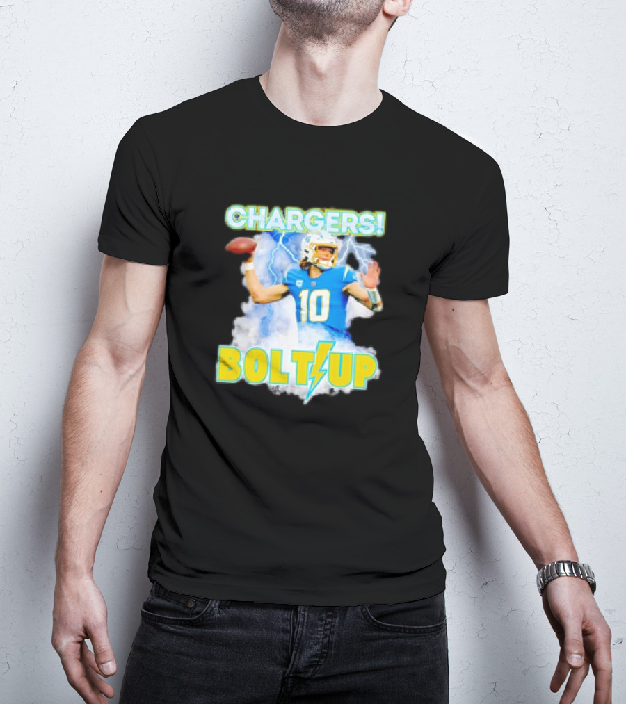 Chargers Bolts Up Justin Herbert NFL Football Fan T-Shirt